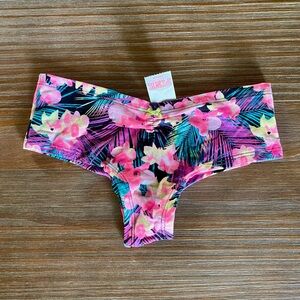 NWT PINK Victoria's Secret Tropical Floral Bikini Bottoms